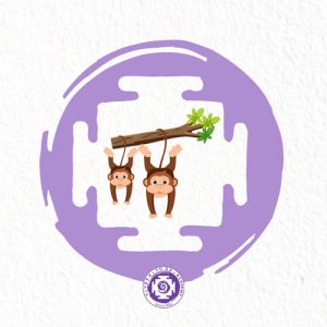  آموزش بازی یوگایی میمون دونفره برای کودکان